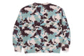 A BATHING APE MAP CAMO CREWNECK RELAXED FIT SWEAT SHIRT