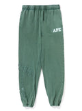 A BATHING APE VINTAGE WASHED COLLEGE PATCH SWEAT PANTS