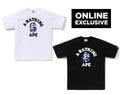 A BATHING APE BAPE.COM COLLEGE TEE ONLINE EXCLUSIVE