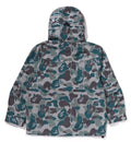 A BATHING APE LAMINATED CAMO SNOWBOARD JACKET