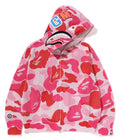 A BATHING APE ABC CAMO CROCHET RELAXED FIT SHARK FULL ZIP HOODIE