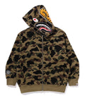 A BATHING APE 1ST CAMO JACQUARD SHARK RELAXED FIT FULL ZIP HOODIE