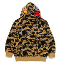 A BATHING APE 1ST CAMO JACQUARD SHARK RELAXED FIT FULL ZIP HOODIE