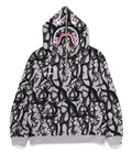 A BATHING APE BAPE x NBHD TRIAL CAMO TWO FACE HALF ZIP PULLOVER HOODIE