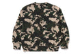 A BATHING APE MAP CAMO CREWNECK RELAXED FIT SWEAT SHIRT