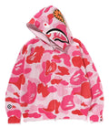 A BATHING APE ABC CAMO CROCHET RELAXED FIT SHARK FULL ZIP HOODIE