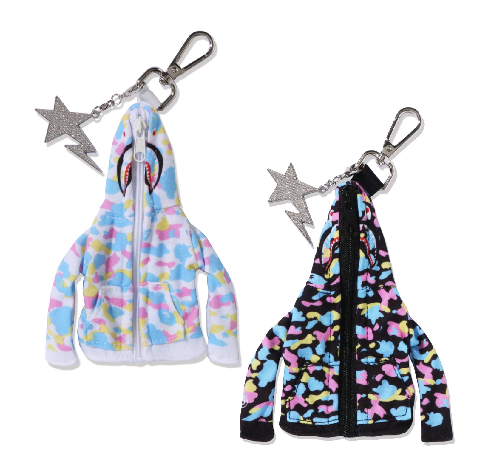 A BATHING APE SHARK FULL ZIP HOODIE KEYCHAIN