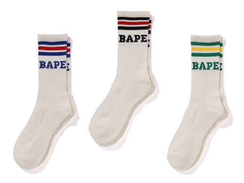 A BATHING APE BAPE STRIPE SOCKS