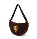 A BATHING APE - BABY MILO STORE BABY MILO SMALL CROSS FAUX FUR BAG