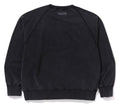 A BATHING APE WASHED EFFECT COLLEGE PATCH RELAXED FIT CREWNECK