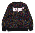 A BATHING APE NEON CAMO CREWNECK SWEAT SHIRT