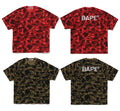 A BATHING APE BAPE x CLOT CAMO OVERPRINT LOGO RELAXED FIT TEE