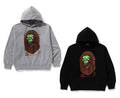 A BATHING APE BAPE HORROR MAD FACE RELAXED FIT PULLOVER HOODIE