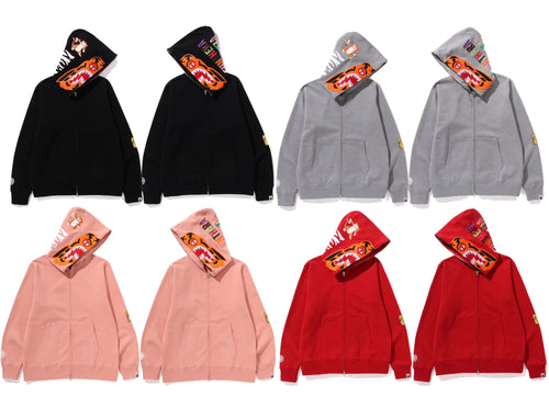 A BATHING APE TIGER FULL ZIP HOODIE