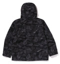 A BATHING APE LAMINATED CAMO SNOWBOARD JACKET