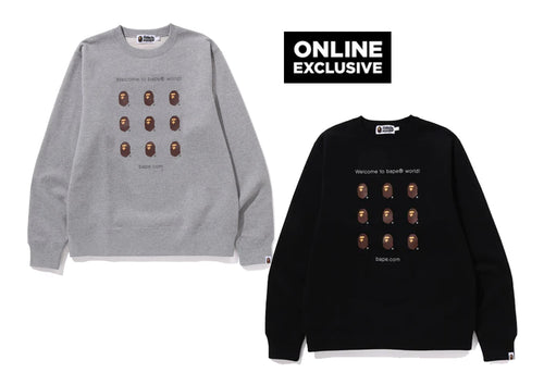 A BATHING APE ONLINE EXCLUSIVE BAPE ONLINE CREWNECK