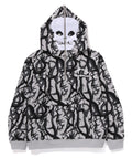 A BATHING APE BAPE x NBHD TRIAL CAMO TWO FACE HALF ZIP PULLOVER HOODIE