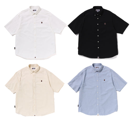 A BATHING APE ONE POINT OXFORD SS SHIRT