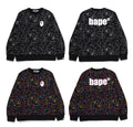 A BATHING APE NEON CAMO CREWNECK SWEAT SHIRT