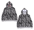 A BATHING APE BAPE x NBHD TRIAL CAMO TWO FACE HALF ZIP PULLOVER HOODIE