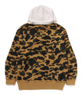 A BATHING APE 1ST CAMO BLOCKING RAW EDGE RELAXED FIT PULLOVER HOODIE