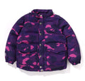 A BATHING APE BAPE KIDS COLOR CAMO SHARK 4WAY DOWN JACKET