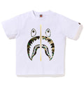 A BATHING APE BAPE KIDS 1ST CAMO SEPARATE SHARK TEE