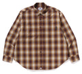 A BATHING APE OMNRE CHECK COLLEGE RELAXED FIT SHIRT