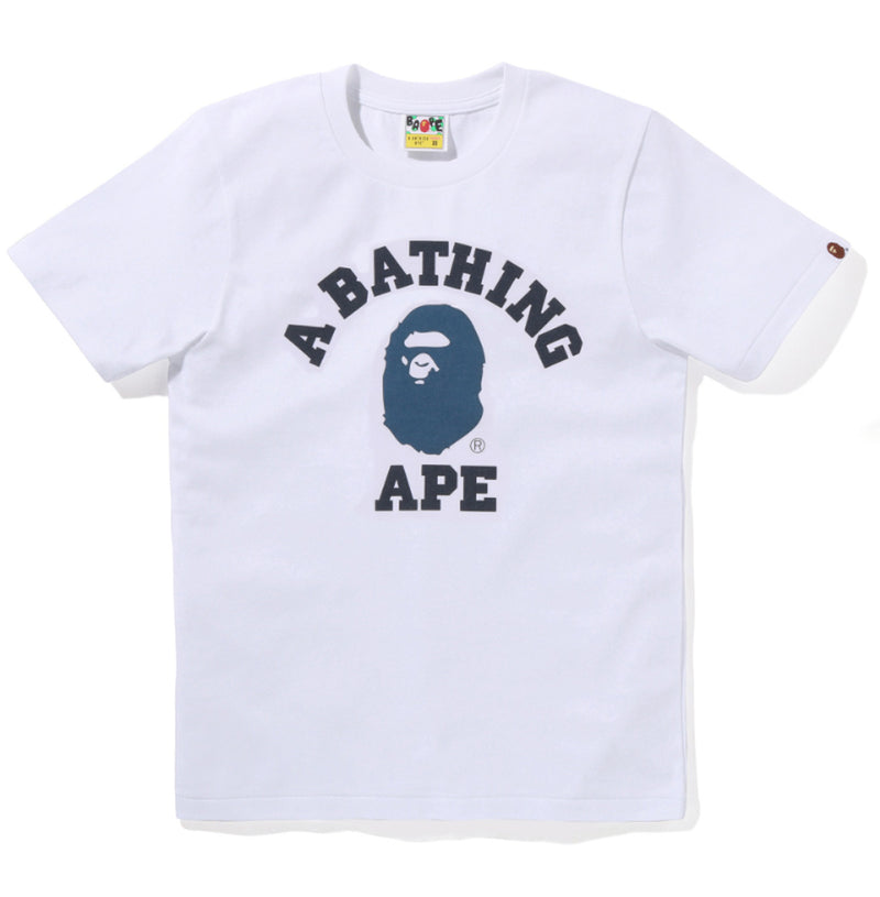 A BATHING APE Ladies' DENIM COLLEGE TEE