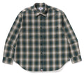 A BATHING APE OMNRE CHECK COLLEGE RELAXED FIT SHIRT