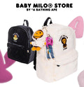 A BATHING APE - BABY MILO STORE BABY MILO FAUXFUR MEDIUM BACKPACK