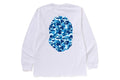 A BATHING APE ABC CAMO BIG APE HEAD L/S TEE