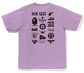 A BATHING APE ONLINE EXCLUSIVE BICOLOR MULTI LOGO TEE