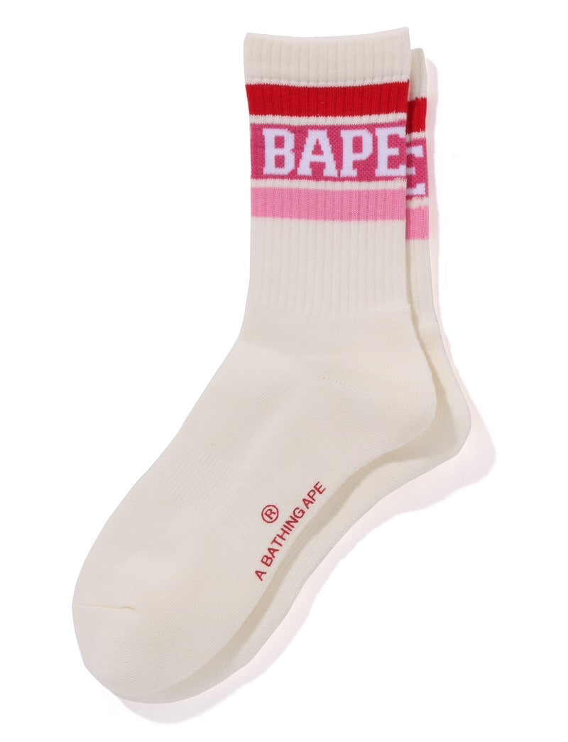 A BATHING APE BAPE LINE SOCKS