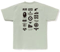 A BATHING APE ONLINE EXCLUSIVE BICOLOR MULTI LOGO TEE