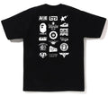 A BATHING APE ONLINE EXCLUSIVE BICOLOR MULTI LOGO TEE