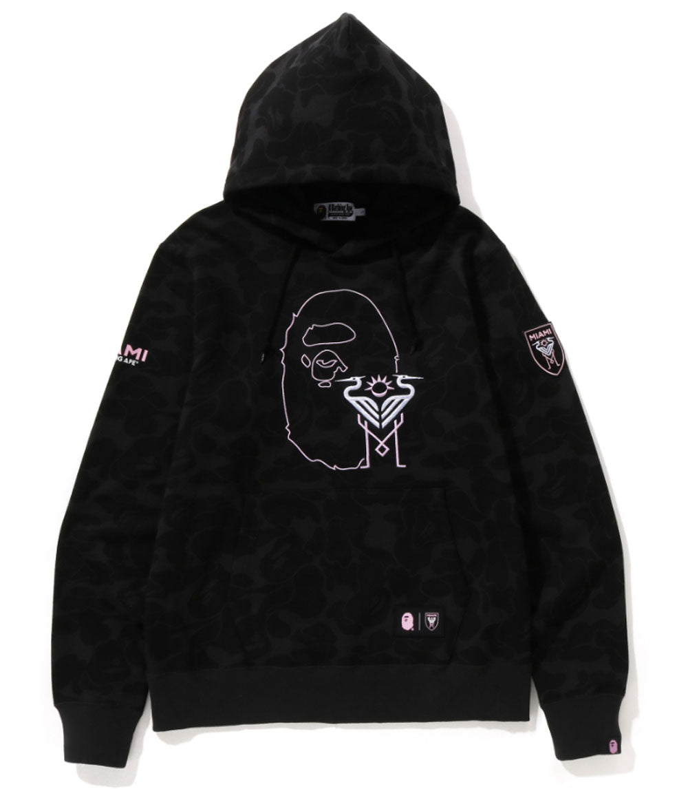 A BATHING APE BAPE x INTER MIAMI CF CAMO PULLOVER HOODIE