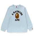 A BATHING APE BAPE KIDS COLLEGE L/S TEE