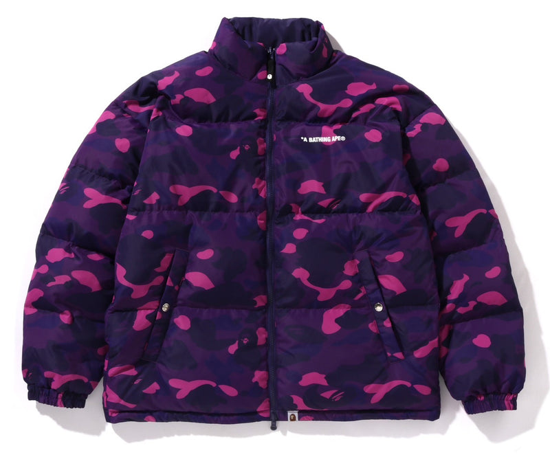 A BATHING APE COLOR CAMO REVERSIBLE DOWN JACKET