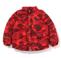 A BATHING APE BAPE KIDS COLOR CAMO SHARK 4WAY DOWN JACKET