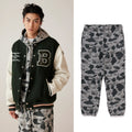 A BATHING APE HEATHER GRAY CAMO SWEAT PANTS