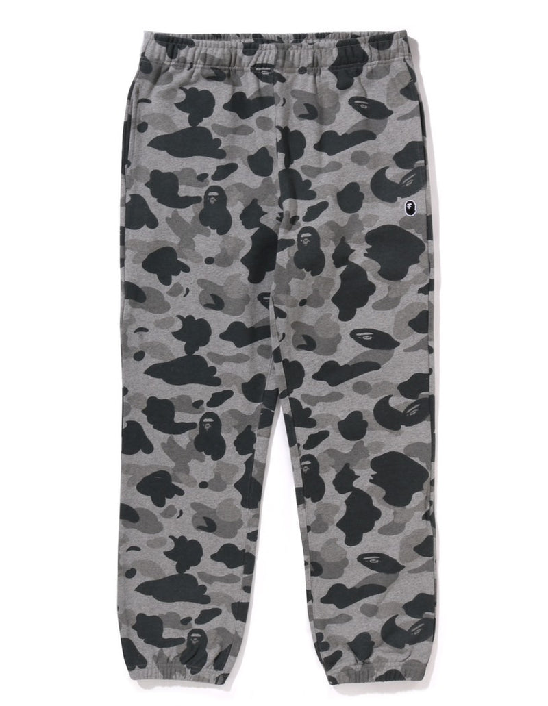 A BATHING APE HEATHER GRAY CAMO SWEAT PANTS