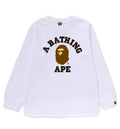 A BATHING APE BAPE KIDS COLLEGE L/S TEE