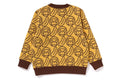 A BATHING APE BAPE KIDS BANANA MILO KNIT JACQUARD CREWNECK