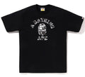 A BATHING APE HEATHER GRAY CAMO COLLEGE TEE