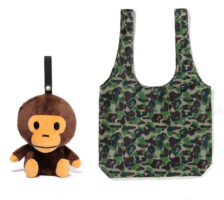 A BATHING APE BABY MILO PLUSH DOLL ECO BAG