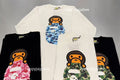 A BATHING APE ABC CAMO MILO ON APE HEAD L/S TEE