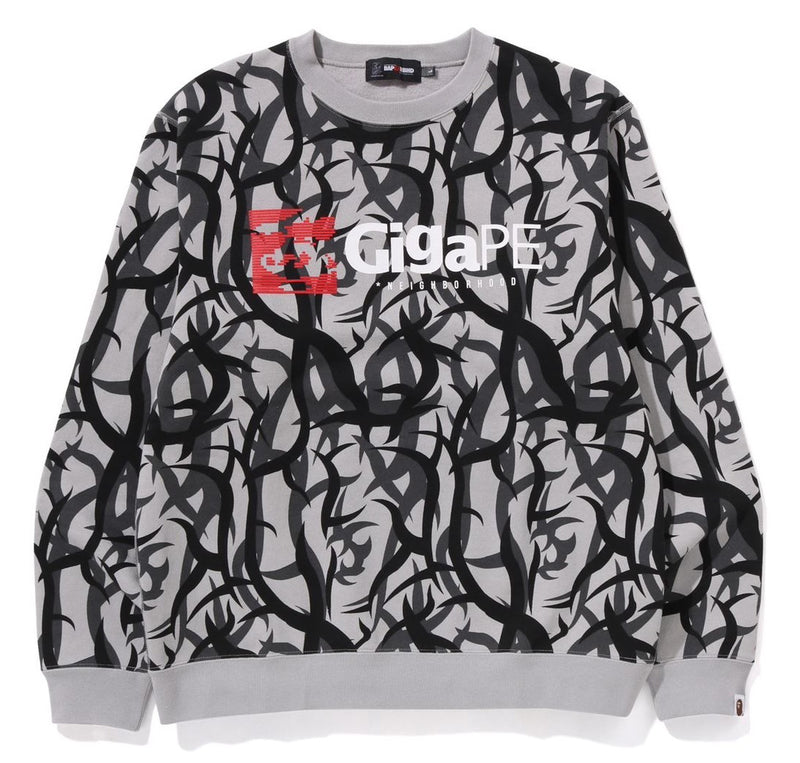 A BATHING APE BAPE x NBHD TRIAL CAMO GIGAPE CREWNECK