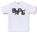 A BATHING APE NEON CAMO 8BIT BAPE LOGO TEE