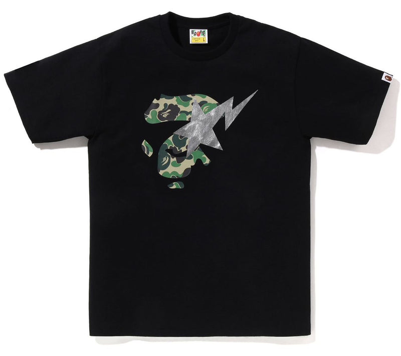 A BATHING APE ABC CAMO APE FACE STA TEE